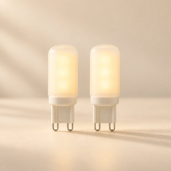 LED-Leuchtmittel G9 Warmweiß, 2er-Set, sanftes Licht 2700 K