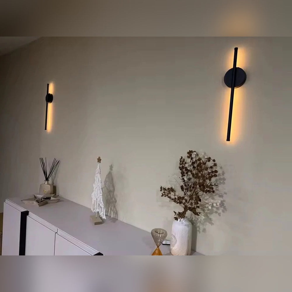 Applique murale chambre sans fil rechargeable, LED - sansfil n80 07d photo reelle #noir-80-cm