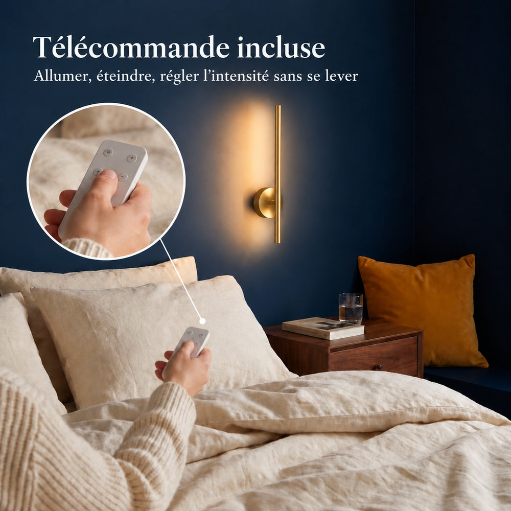 Applique murale chambre sans fil rechargeable, LED - sansfil or50 03 telecommande incluse #or-50-cm