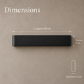 Applique murale LED barre 40 cm, lumière haut et bas #noir