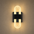 Applique de chevet noire vue de face #noir