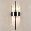 Applique cristal noire grand modele vue de face #noir-grand-modele