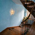 Applique murale salon en pierre naturelle, lumière d'ambiance - bc2 escalier bleu #bois-clair