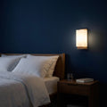 Applique murale salon en bois, moderne, douille E27 - bois carre 07 chambre sombre la nuit #carre