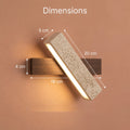 Applique murale salon en pierre naturelle, lumière d'ambiance - n2 dimensions #noyer