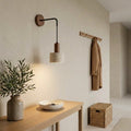 Applique murale chambre en travertin, douille E27 - onyx k entree lin #travertin-beige