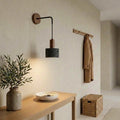 Applique murale chambre en travertin, douille E27 - onyx m entree lin #pierre-noire
