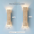 Applique murale intérieur et extérieur, travertin, LED 18 W - sol dimensions 32 42 cm