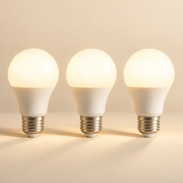 LED-Leuchtmittel E27 Warmweiß, 3er-Set, sanftes Licht 2700 K