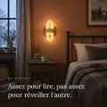 Applique murale chambre tête de lit LED, lumière chaude - v8 au chevet assez pour lire #dore