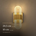 Applique murale chambre tête de lit LED, lumière chaude - v8 dimensions 20 5 cm de haut #dore